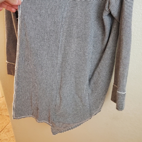 Dolan West Coast Anthropologie Striped French Terry Open Front Cozy Cardigan - Picture 5 of 7